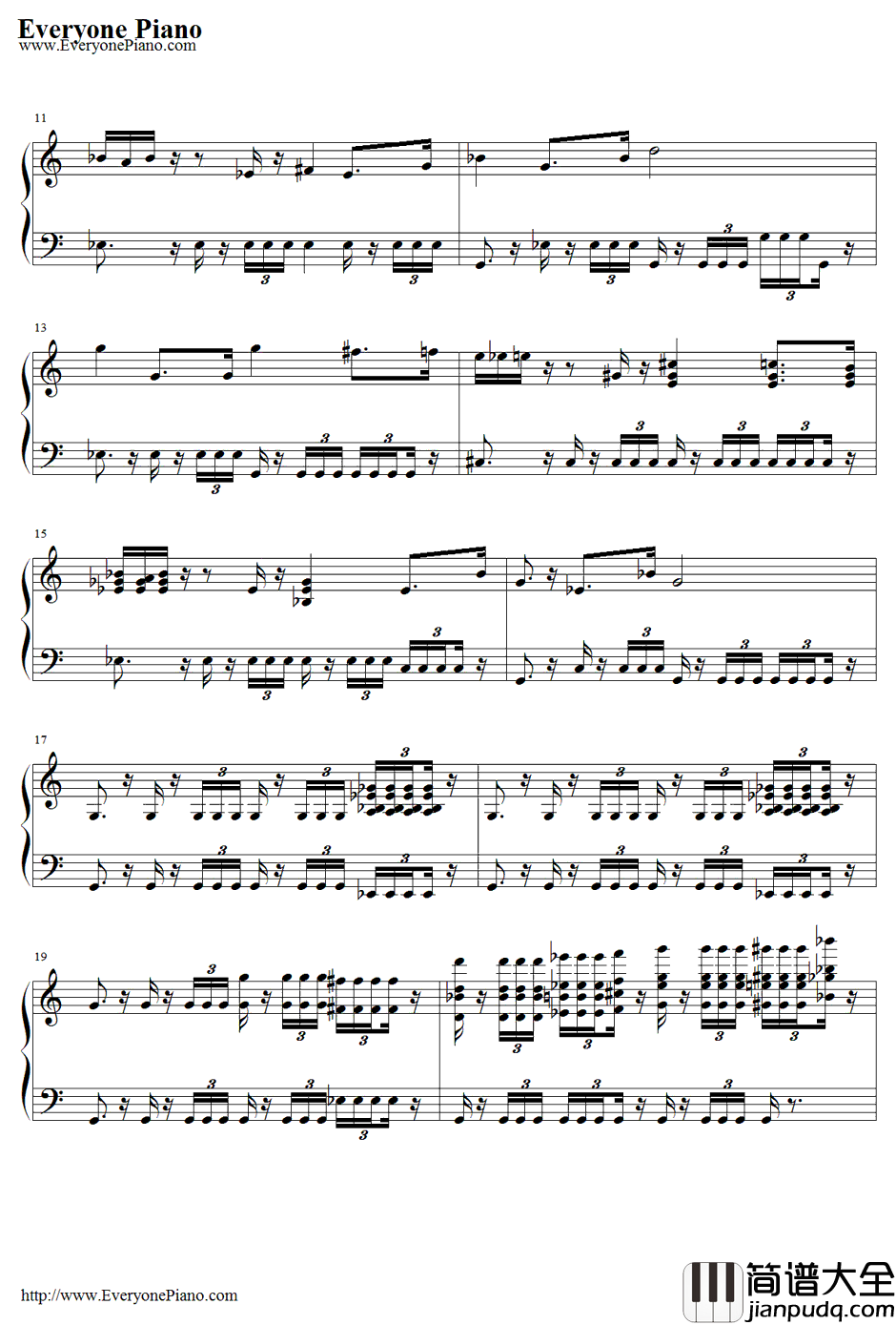 The_Imperial_March钢琴谱_JohnWilliams_帝国进行曲_星球大战配乐