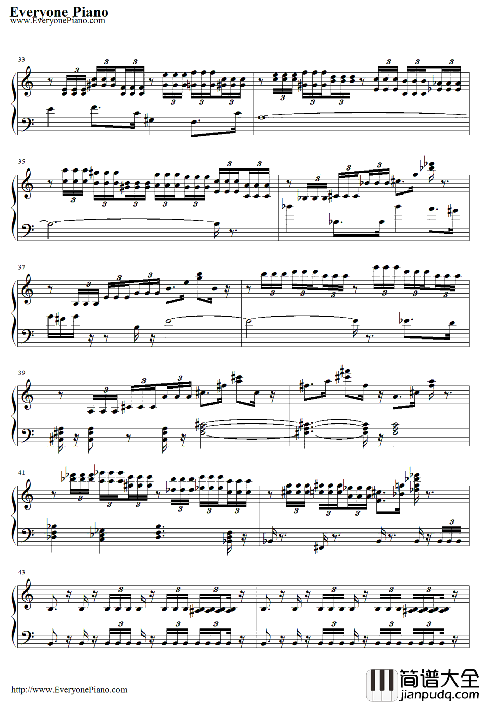 The_Imperial_March钢琴谱_JohnWilliams_帝国进行曲_星球大战配乐