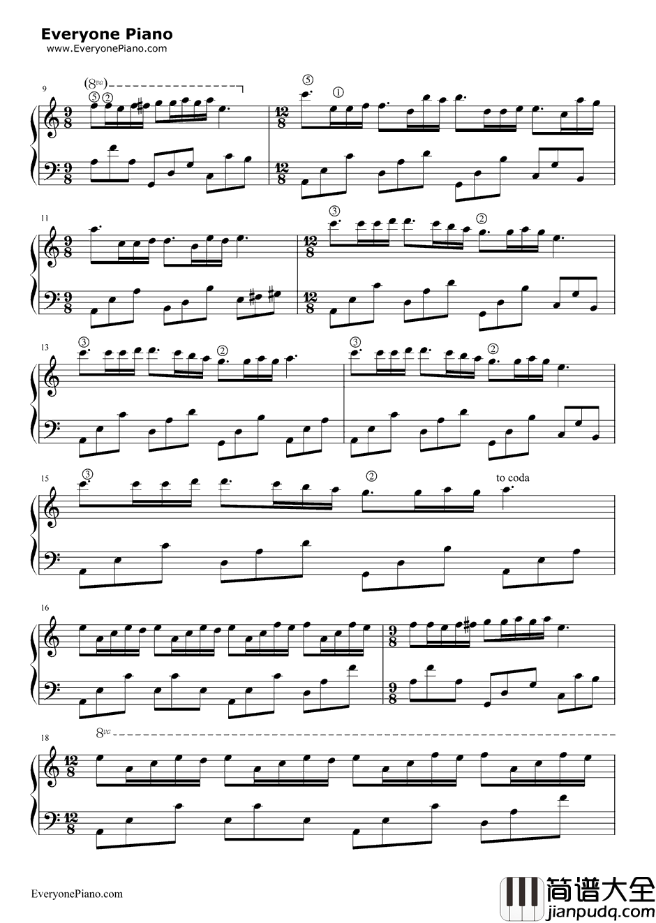 梦中的婚礼钢琴谱_理查德•克莱德曼C调简版