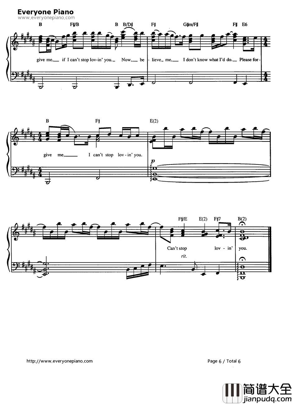 Please_For_give_Me钢琴谱_BryanAdams　布莱恩·亚当斯