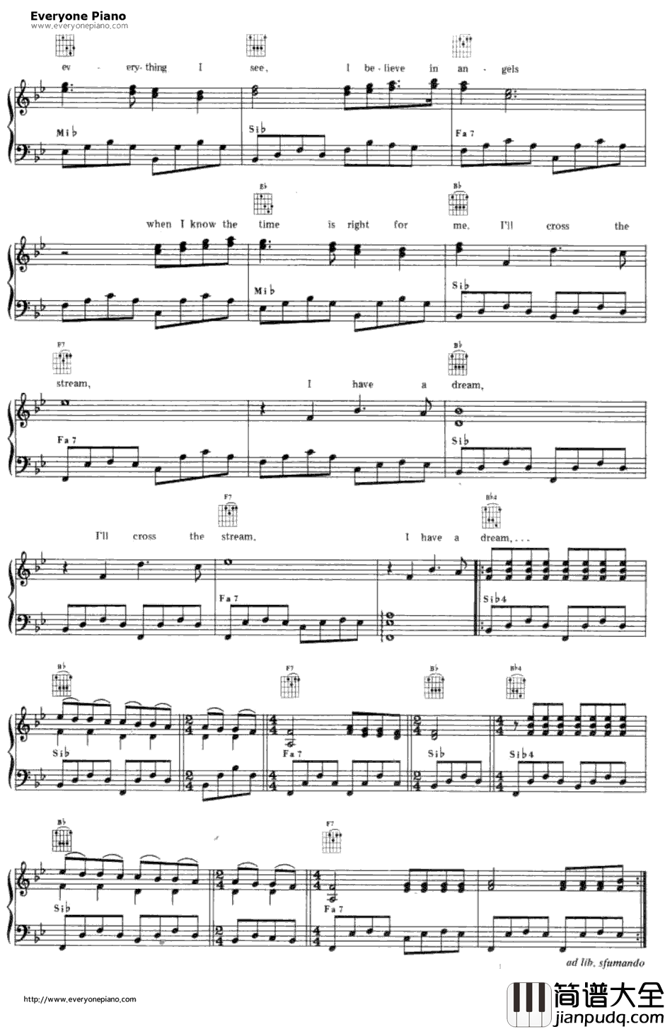 I_Have_a_Dream钢琴谱_ABBA_妈妈咪呀主题曲