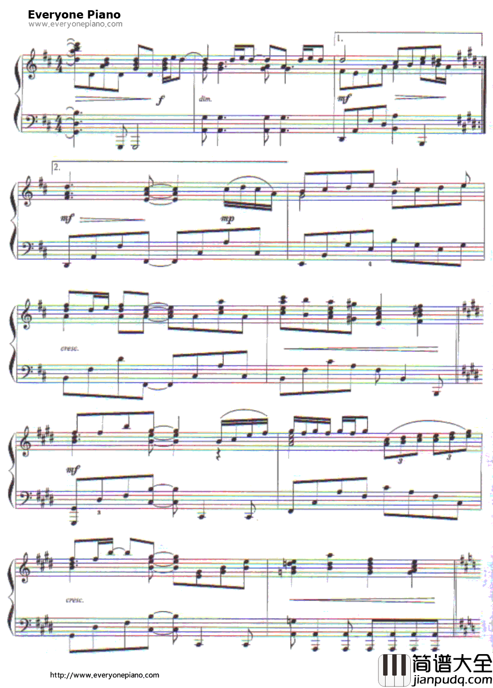 How_Do_I_Live钢琴谱_LeAnnRimes_空中监狱主题曲