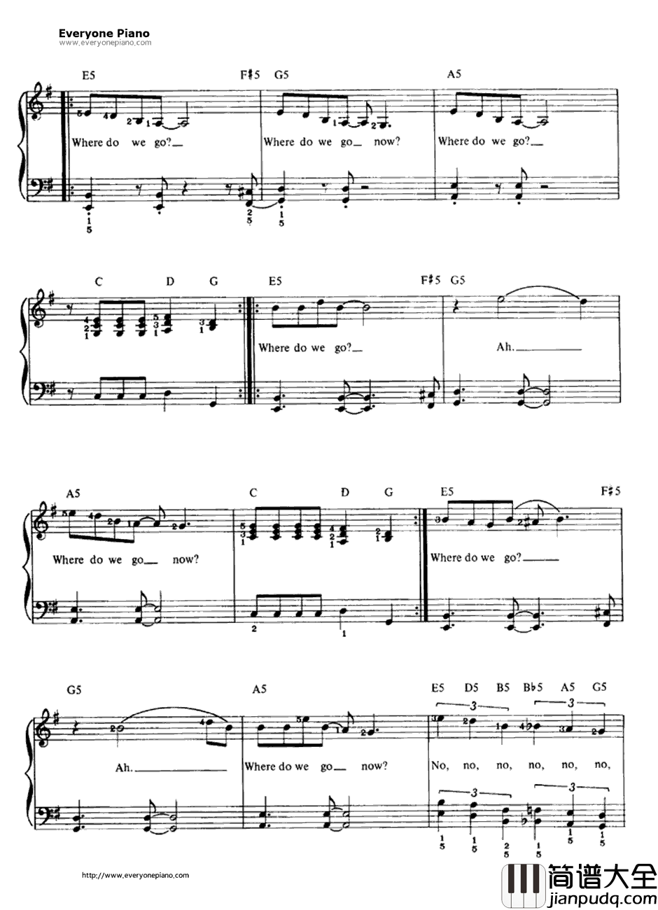 Sweet_Child_O'Mine钢琴谱_GunsN'Roses　　枪炮与玫瑰