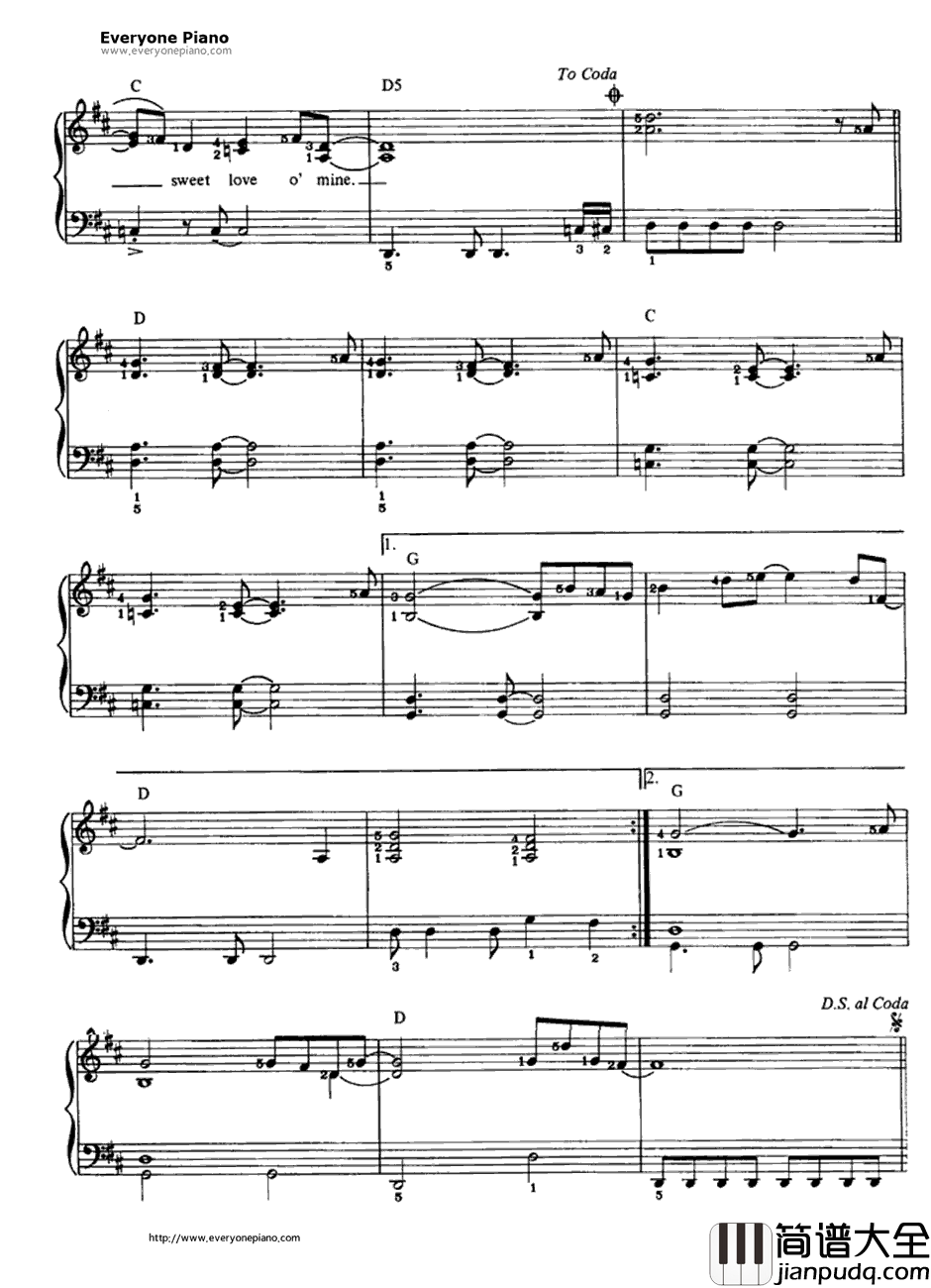 Sweet_Child_O'Mine钢琴谱_GunsN'Roses　　枪炮与玫瑰