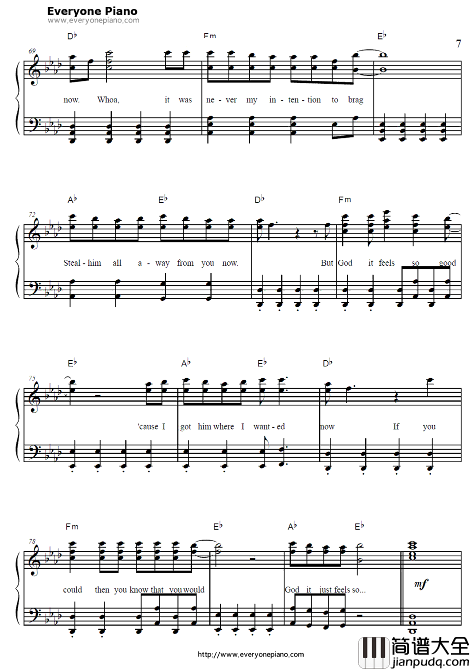 Misery_Business钢琴谱_Paramore