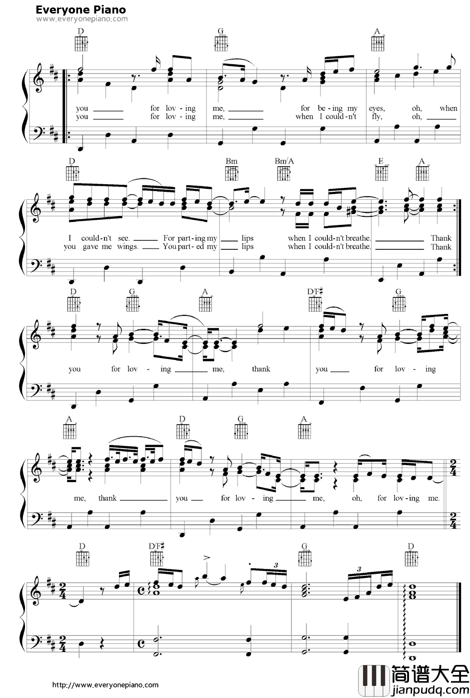Thank_You_For_Loving_Me钢琴谱_BonJovi