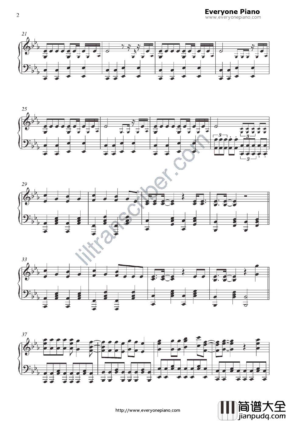 Judas钢琴谱_LadyGaga