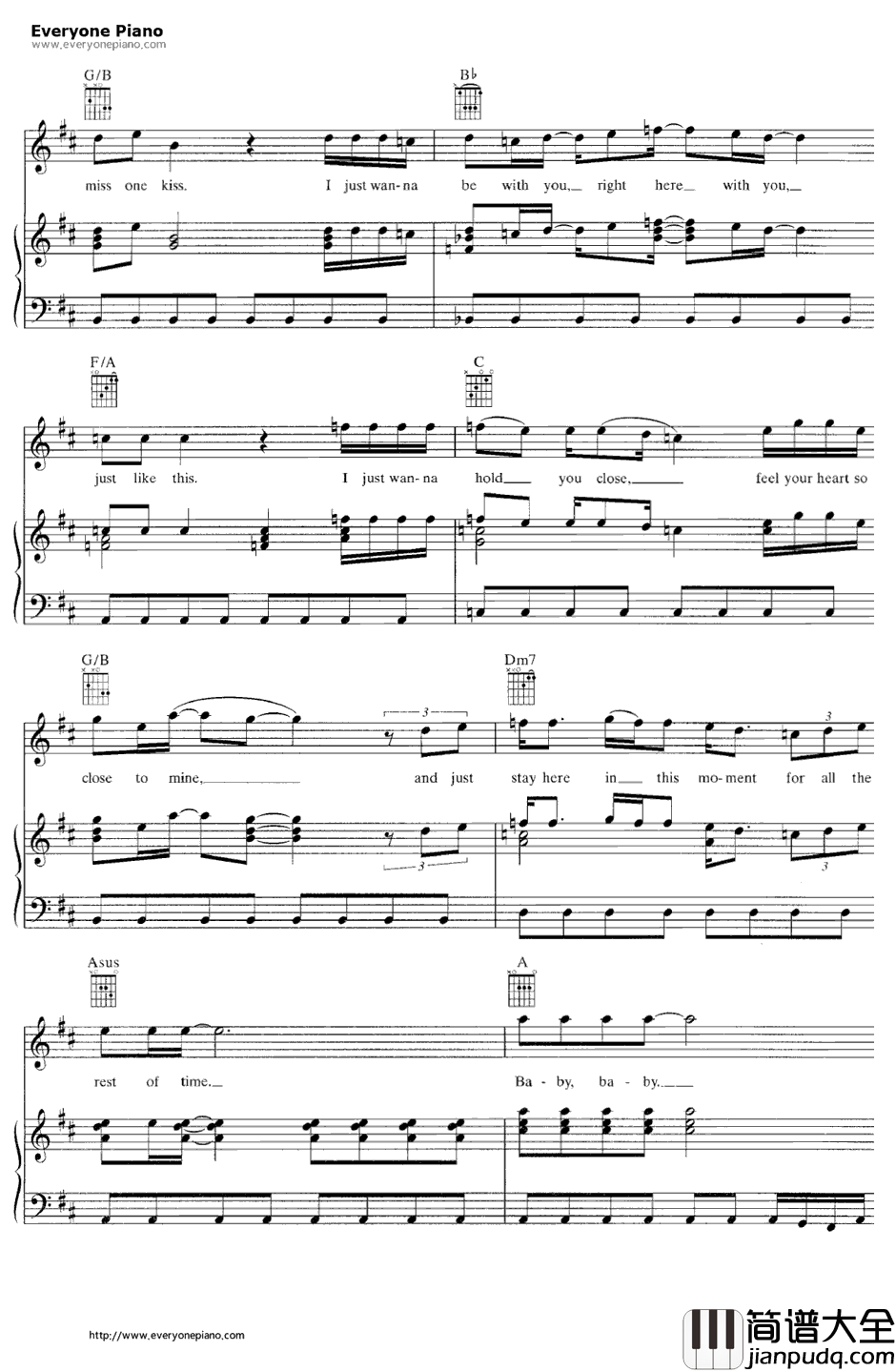 IDon't_Want_to_Missa_Thing钢琴谱_Aerosmith空中铁匠_绝世天劫主题曲