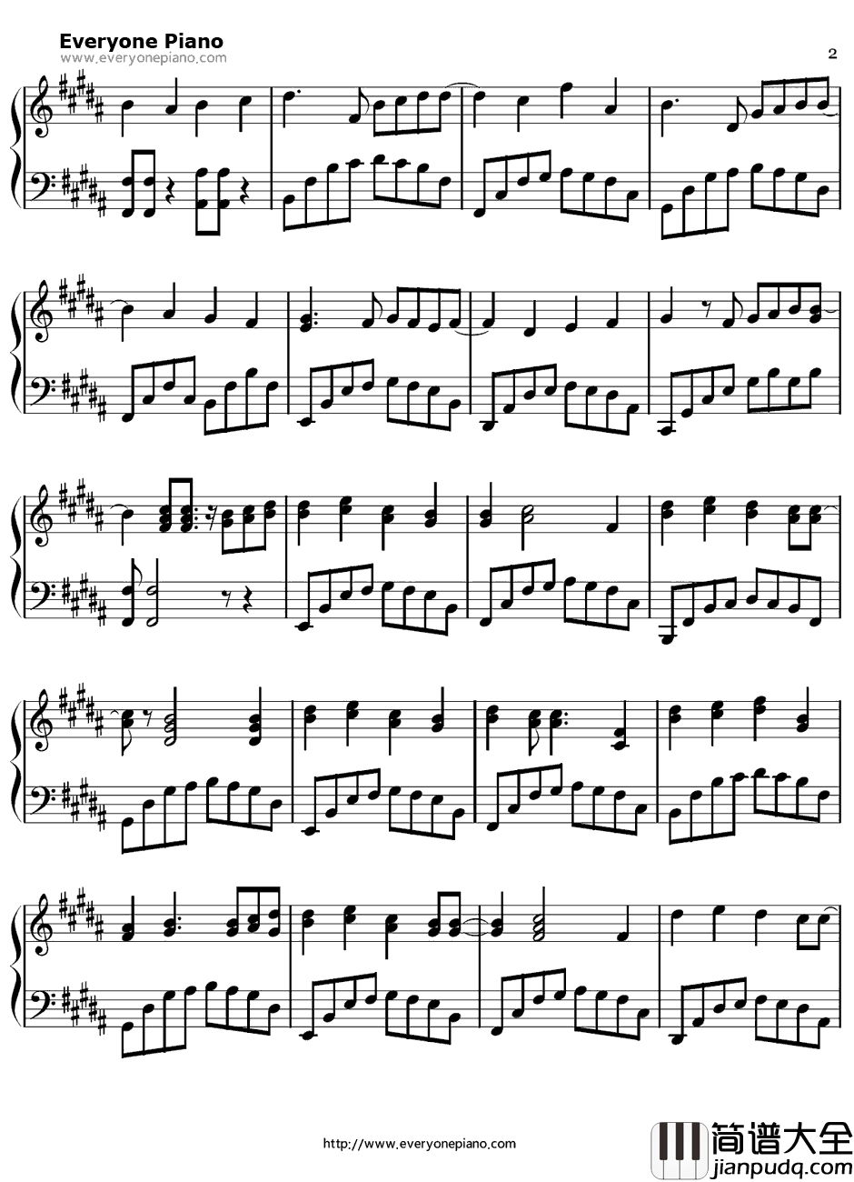 CLOSER钢琴谱_井上ジョー_火影忍者疾风传OP4