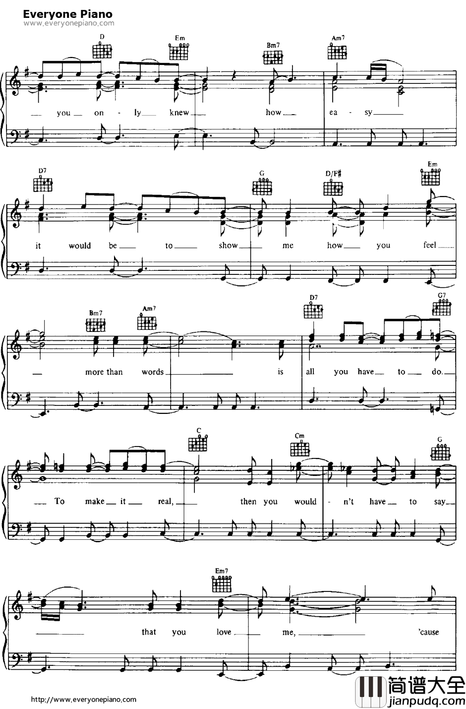 More_Than_Words钢琴谱_Extreme