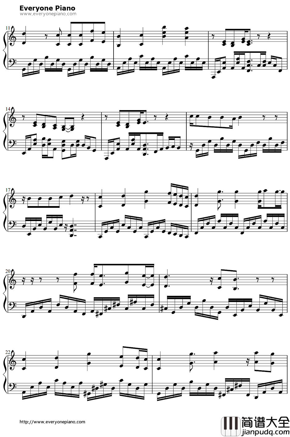 透明だった世界钢琴谱_秦基博_透明的世界_火影忍者疾风传OP7