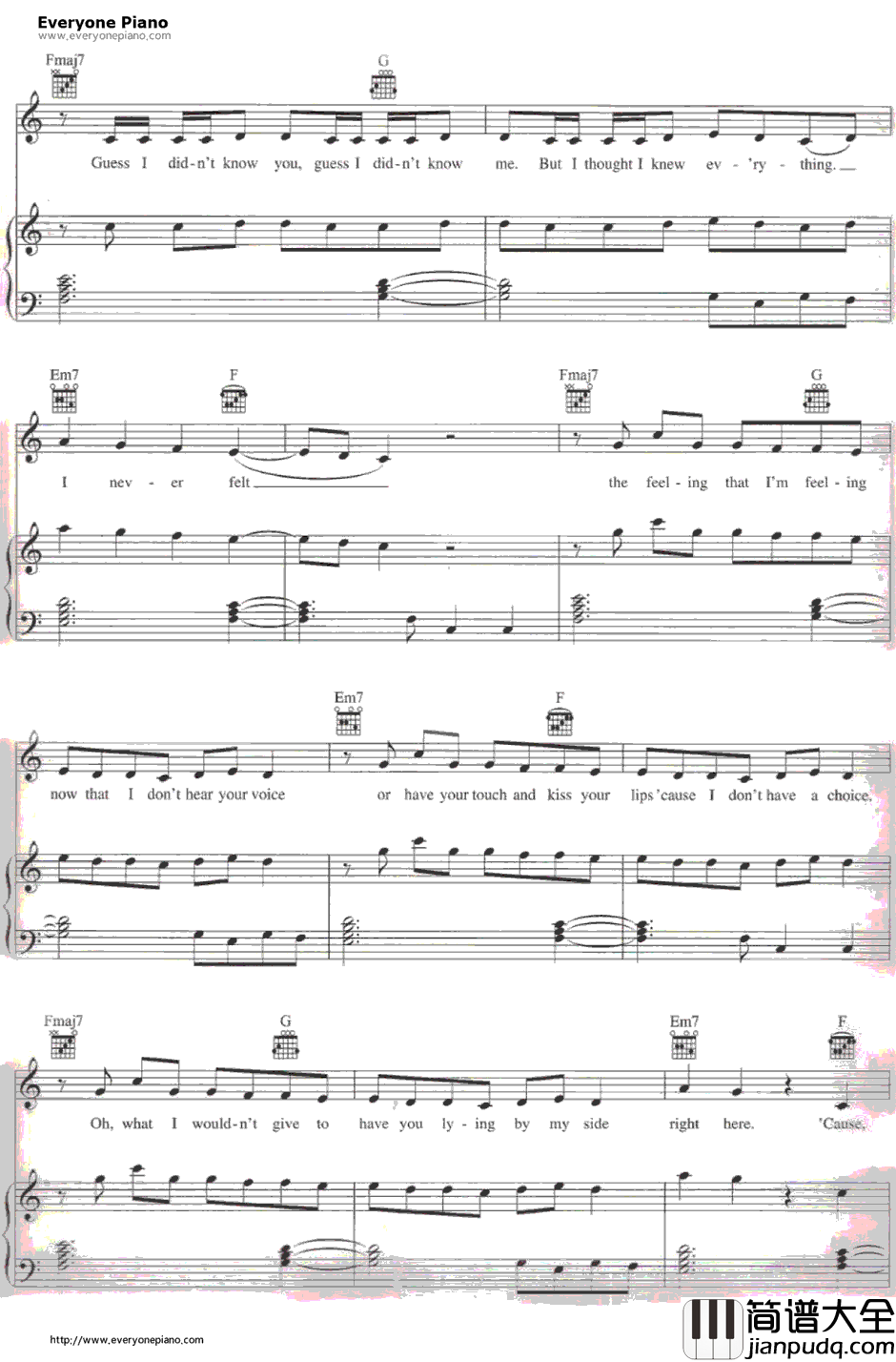 We_Belong_Together钢琴谱_MariahCarey