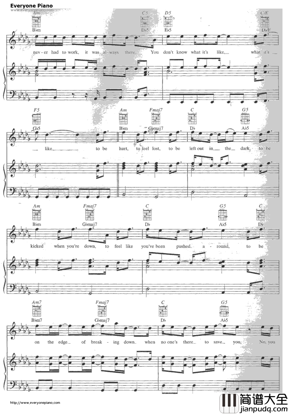 Welcome_to_My_Life钢琴谱_SimplePlan