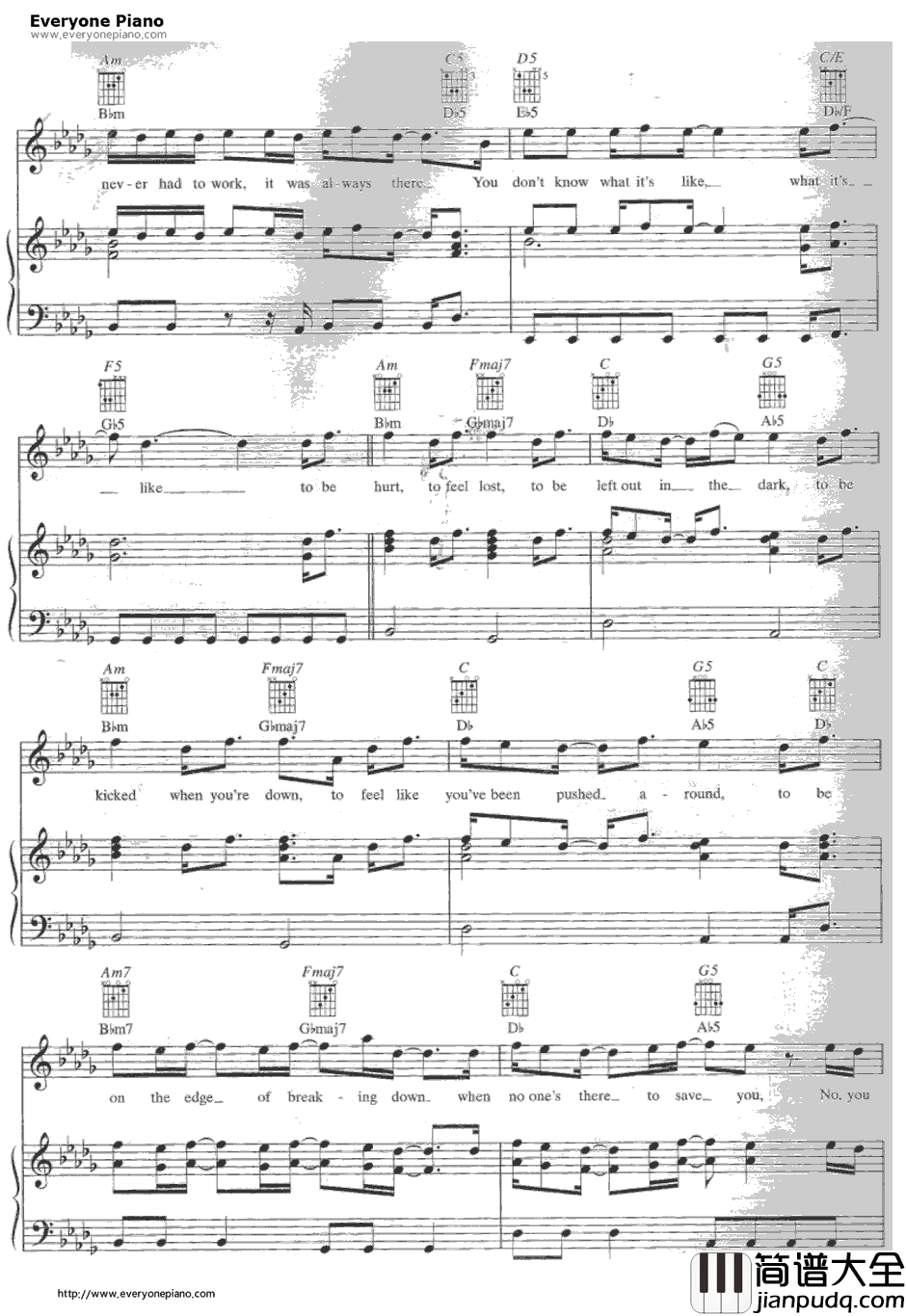 Welcome_to_My_Life钢琴谱_SimplePlan