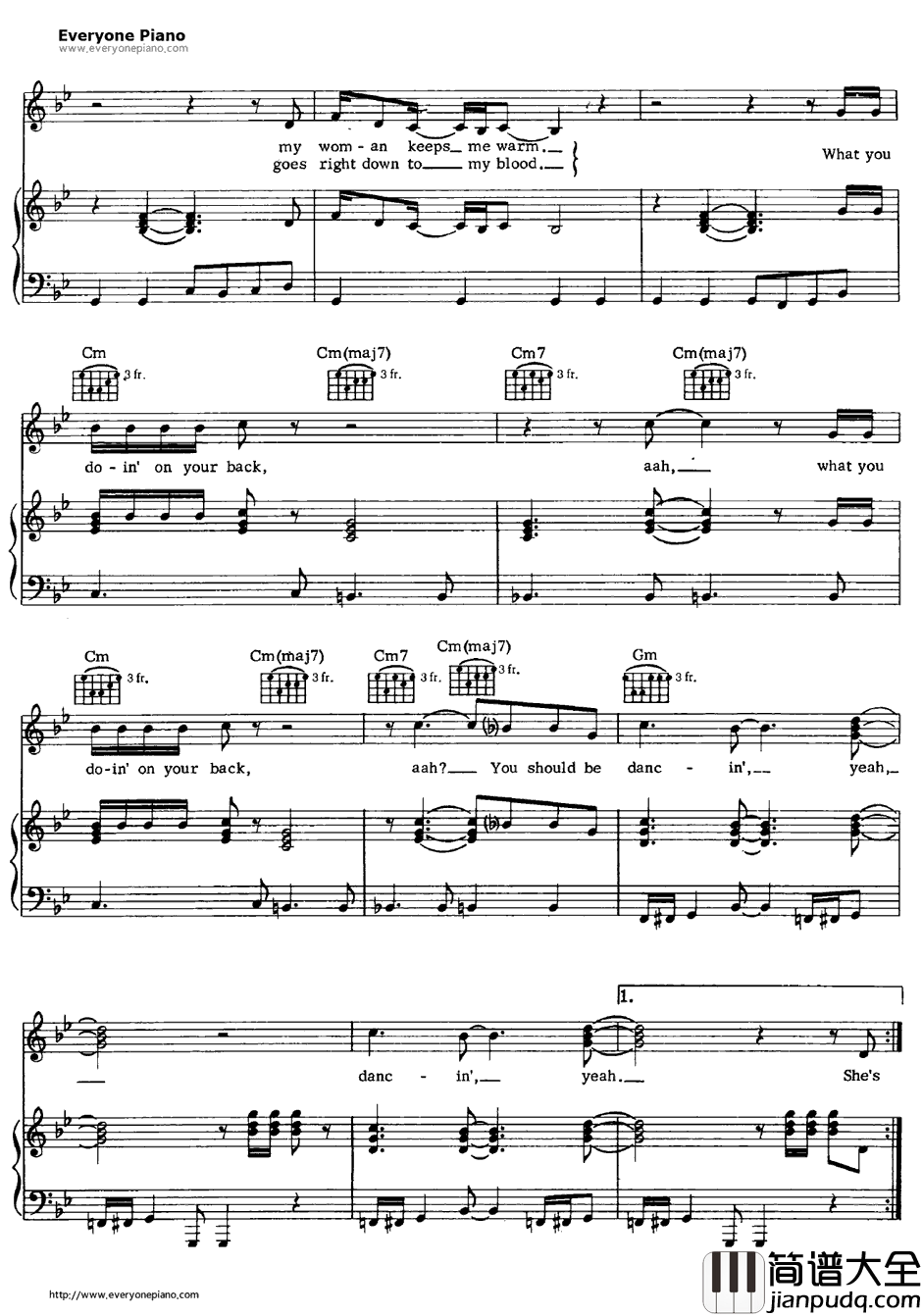 You_Should_Be_Dancing钢琴谱_BeeGees