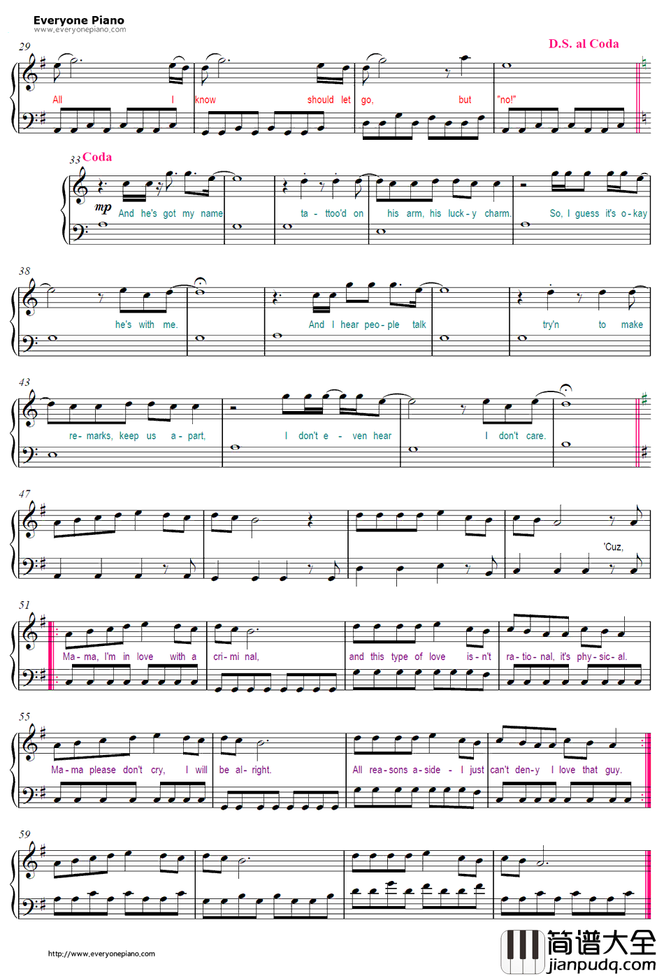 Criminal钢琴谱_BritneySpears