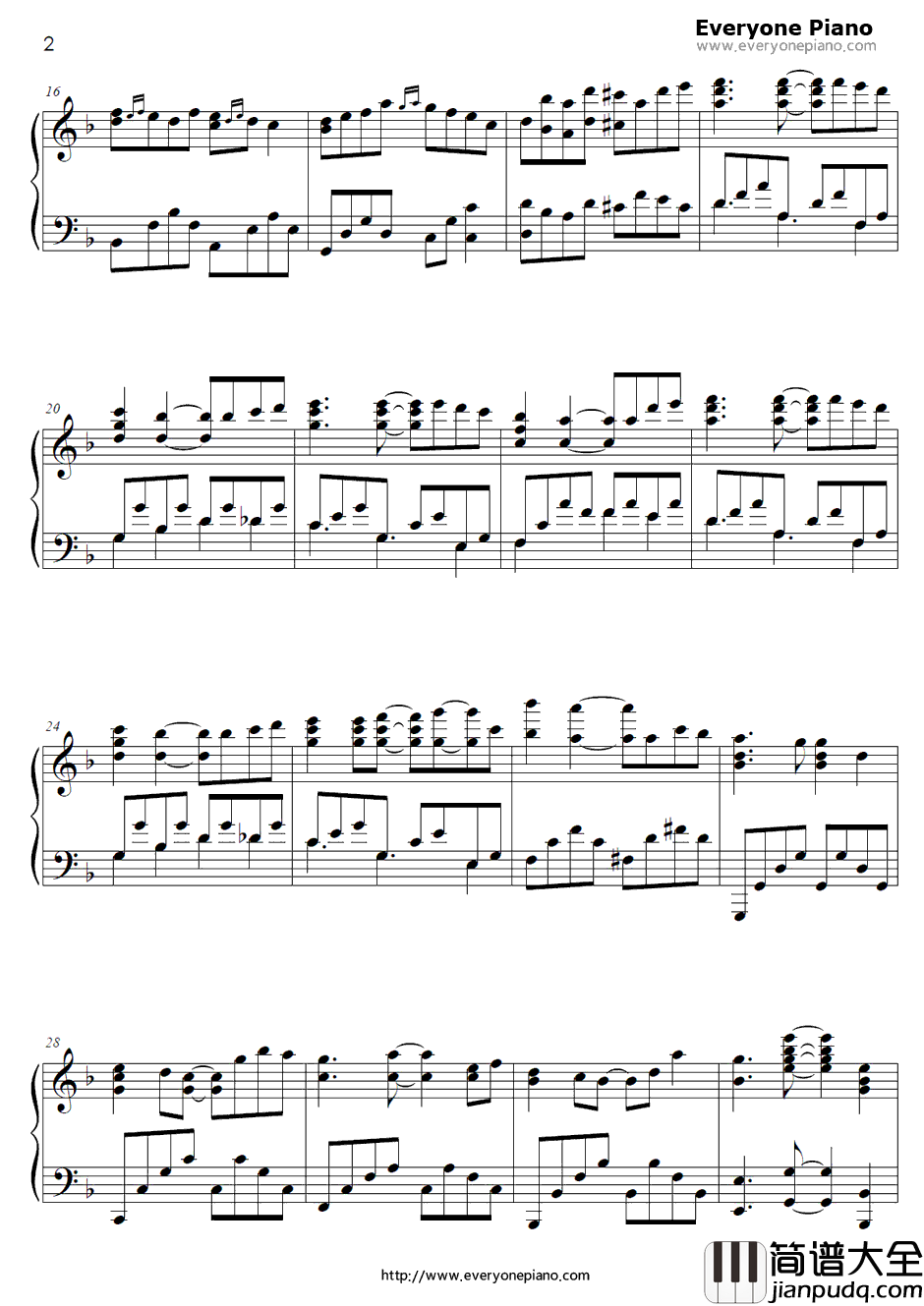 MOON_PRIDE钢琴谱_桃色幸运草Z_美少女战士CrystalOP