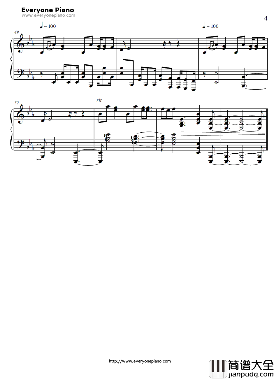 深呼吸钢琴谱_SUPERBEAVER_火影忍者疾风传ED9