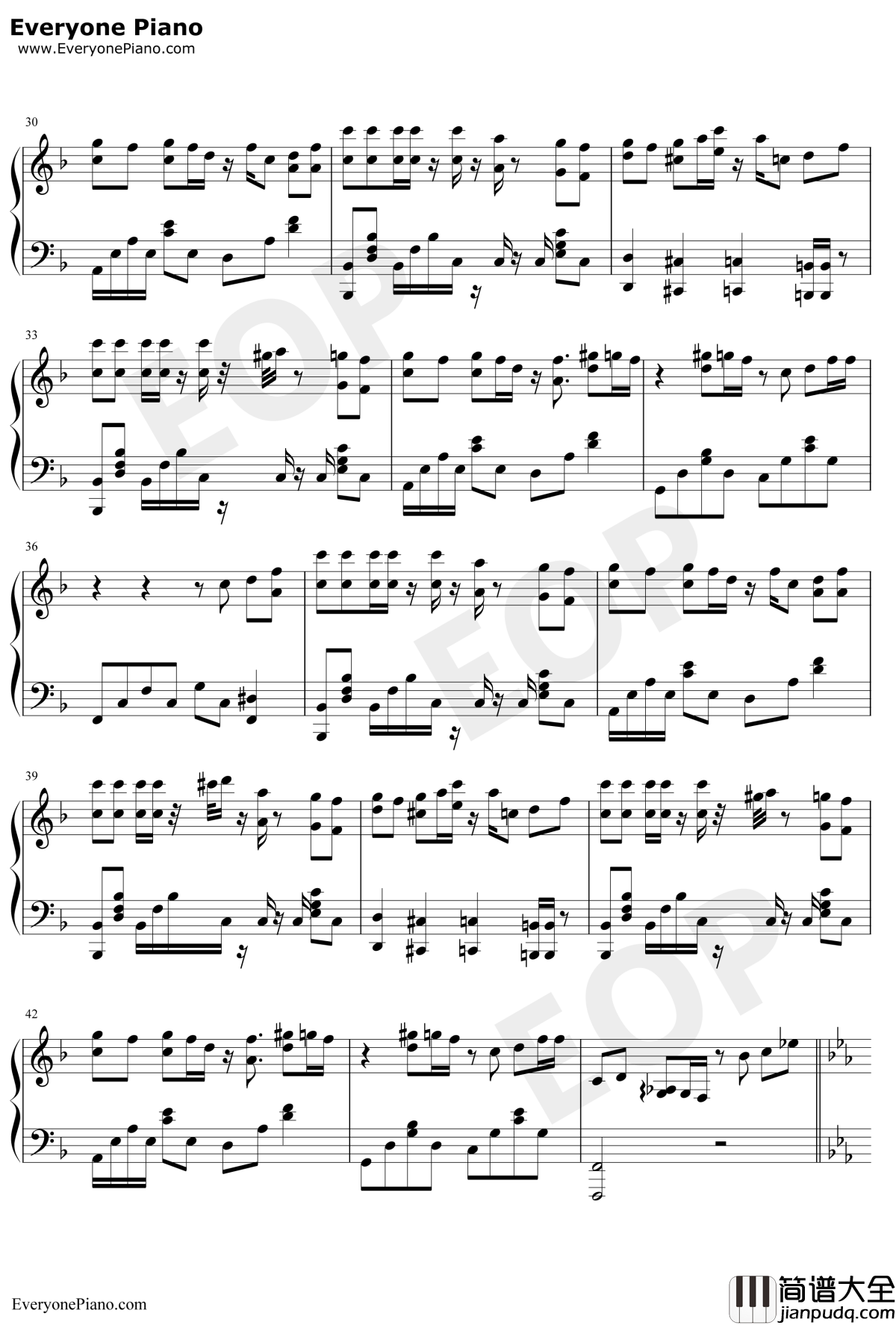 夕景イエスタデイ钢琴谱_じん(自然の敌P)_夕景昨日_IA