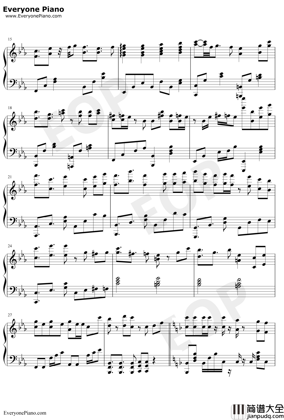 夕景イエスタデイ钢琴谱_じん(自然の敌P)_夕景昨日_IA