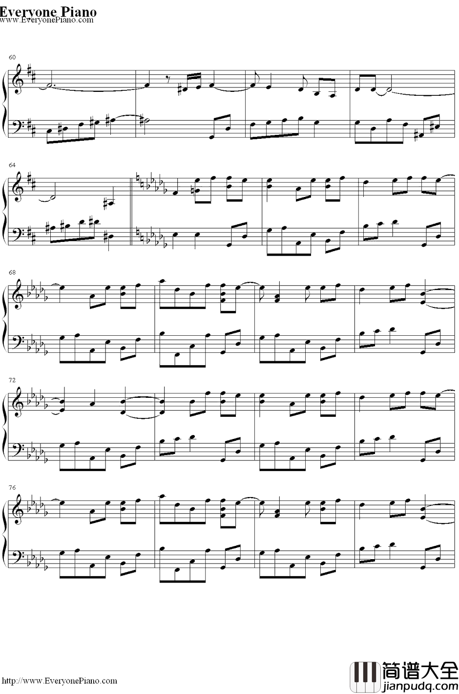 生まれてきてくれてありがとう钢琴谱_海猫鸣泣之时EP6_海猫鸣泣之时EP6BGM