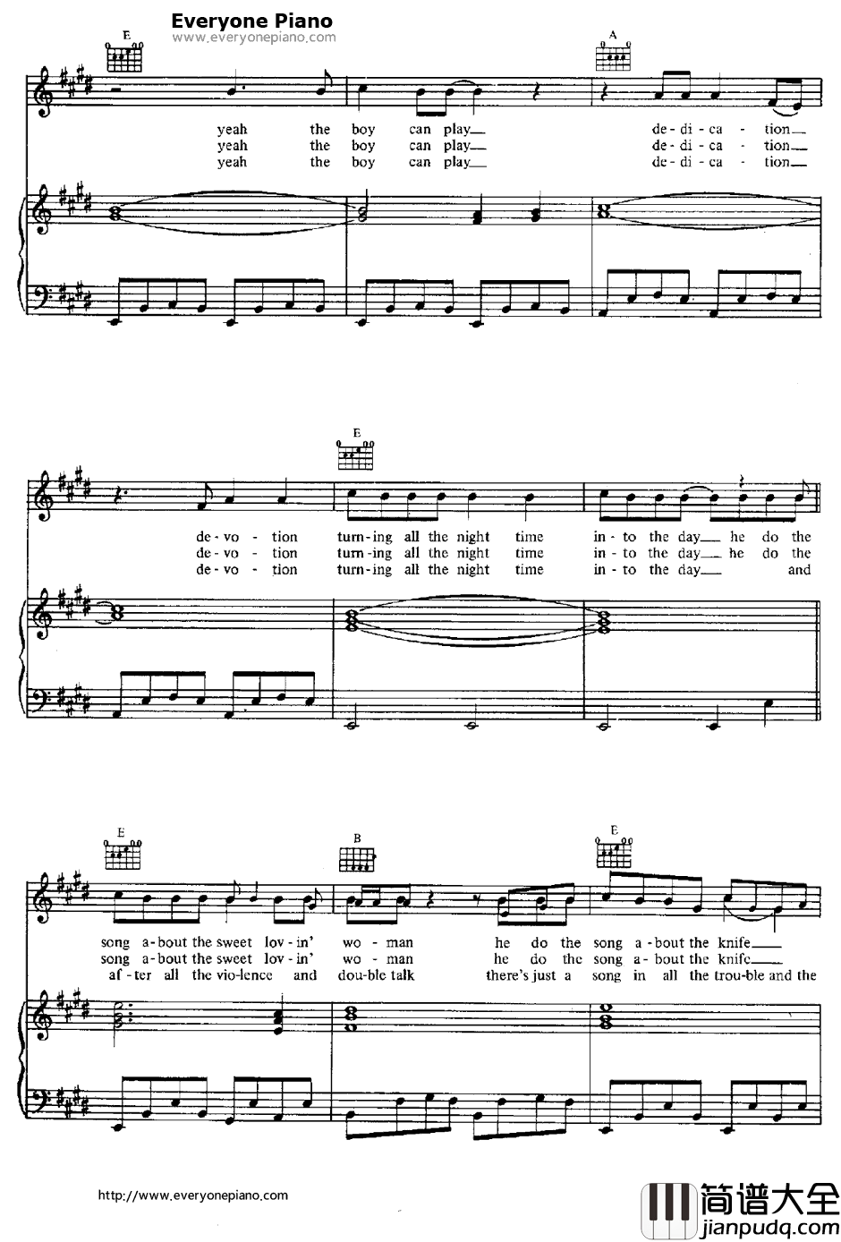 Walk_of_Life钢琴谱_DireStraits