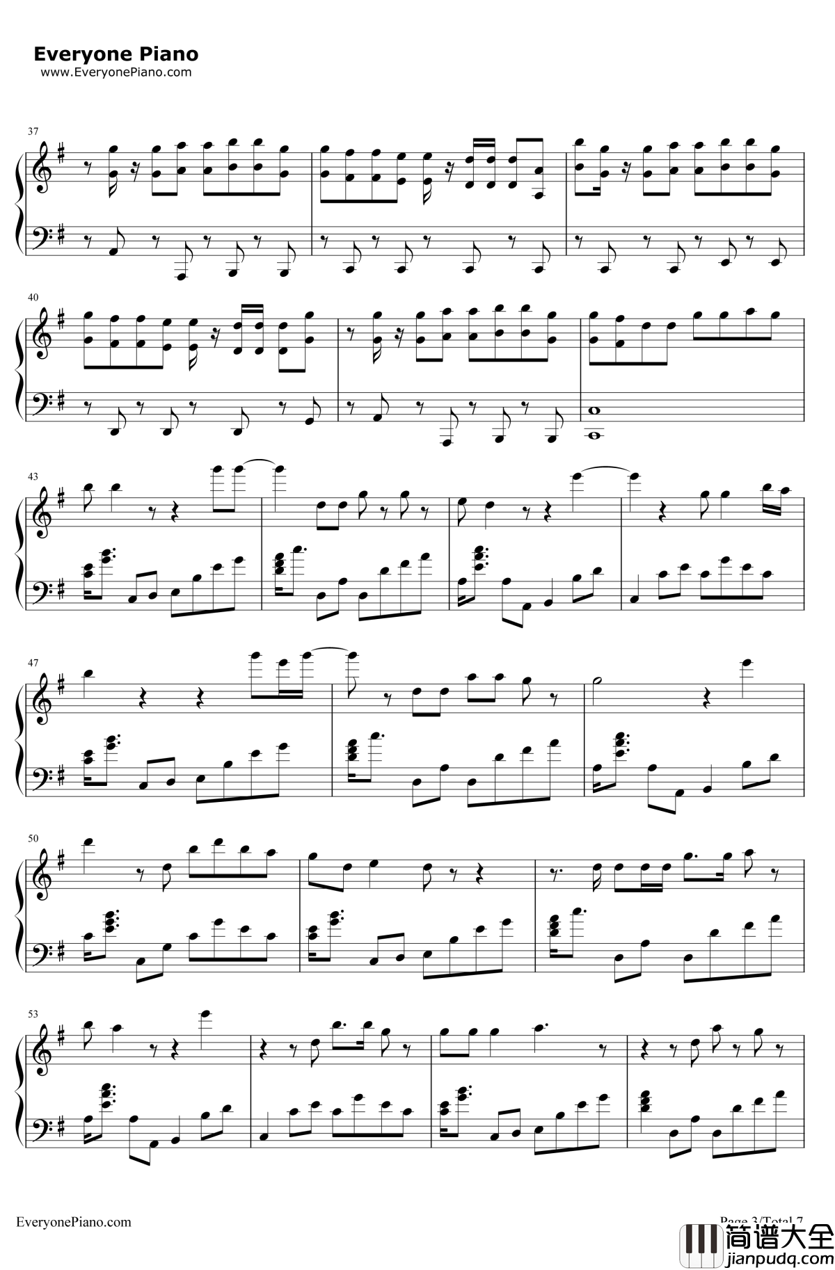 Summer钢琴谱_CalvinHarris