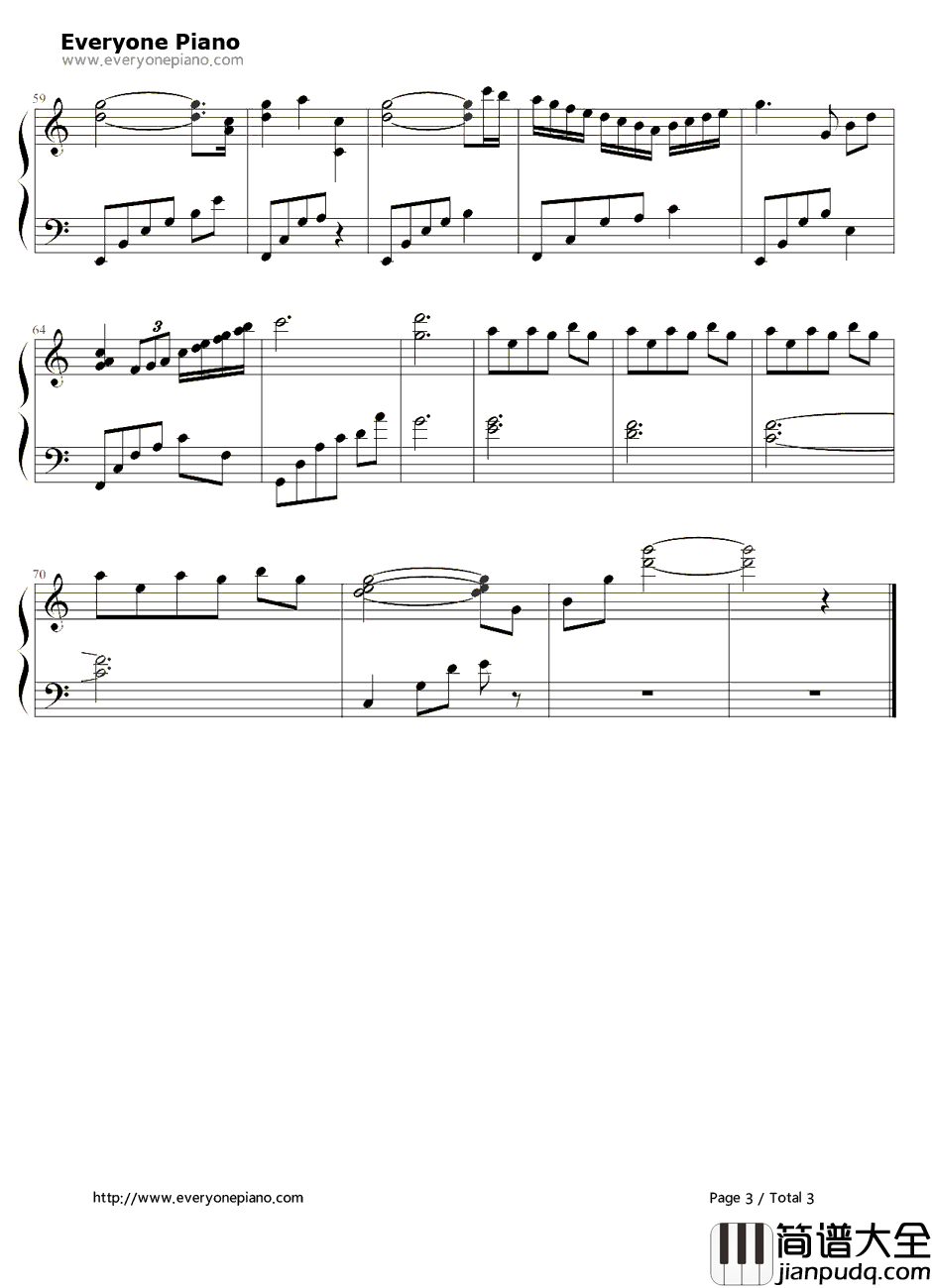 阳だまり道钢琴谱_水谷广实_悠哉日常大王OST