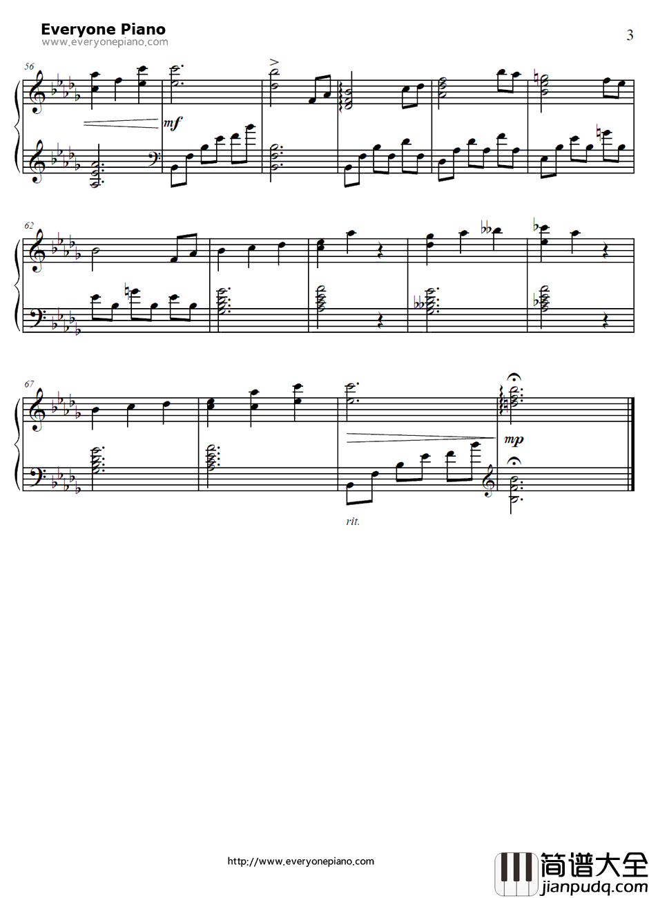 カランドリエ钢琴谱_奥井亚纪_黄昏少女×失忆ED