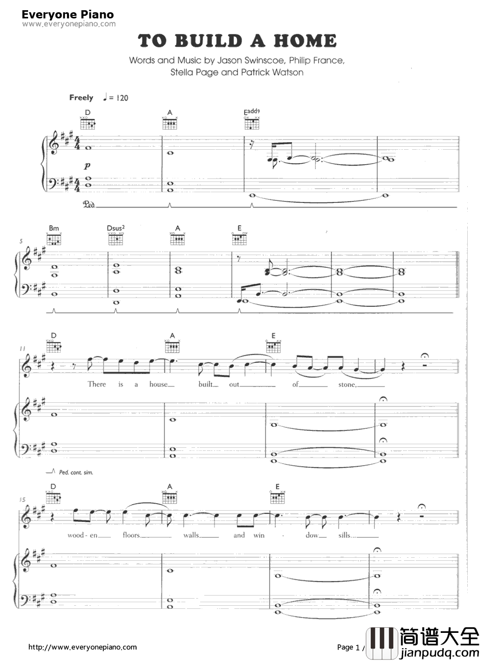 To_Build_a_Home钢琴谱_TheCinematicOrchestra