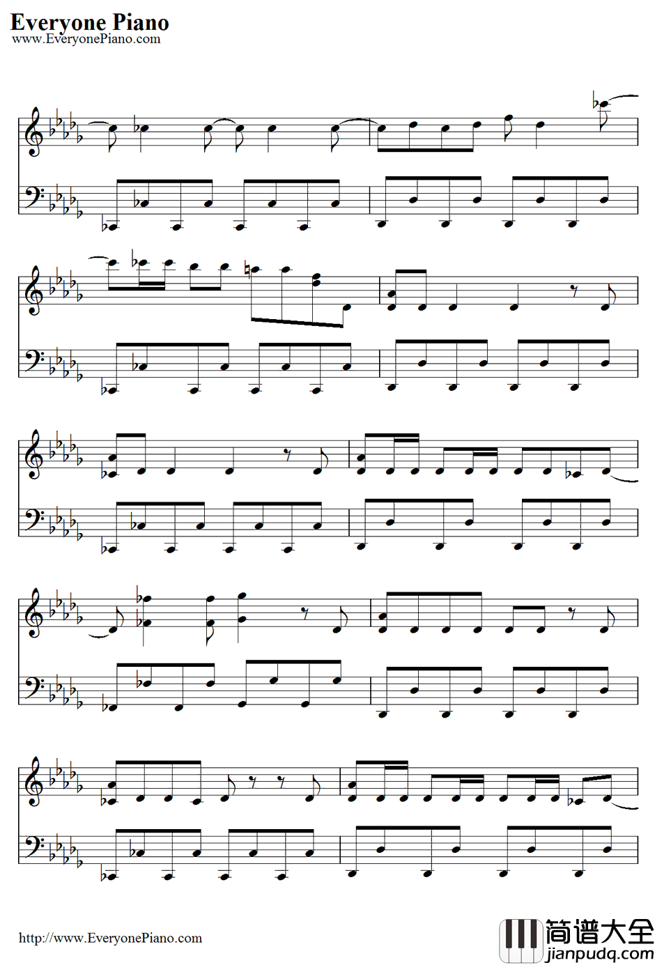 帰り道钢琴谱_加藤英美里（八九寺真宵）_化物语OP2