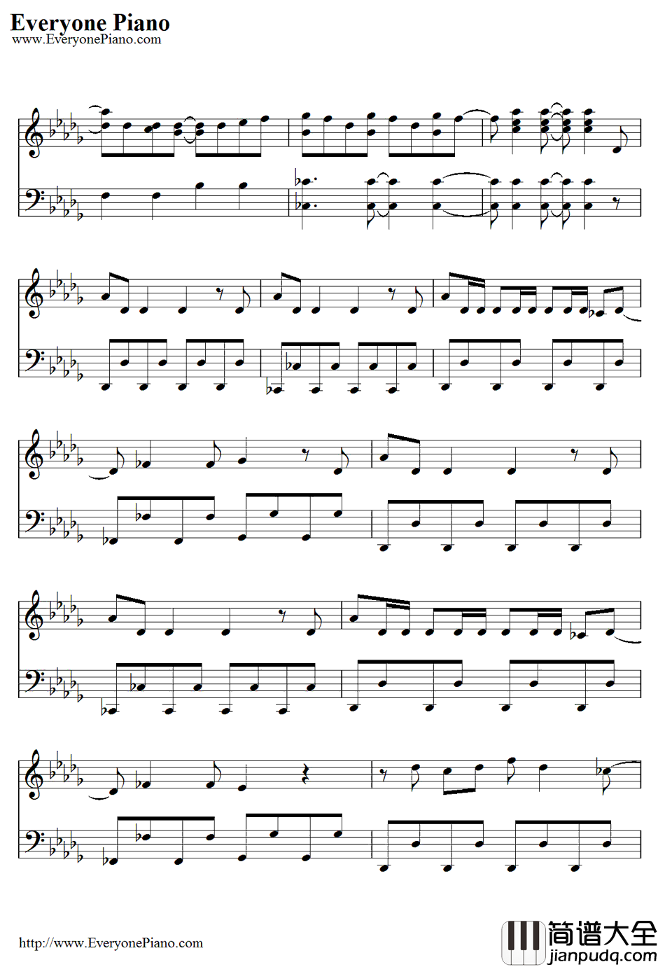 帰り道钢琴谱_加藤英美里（八九寺真宵）_化物语OP2