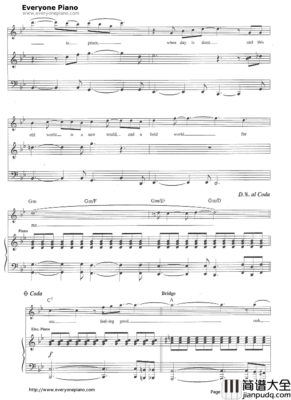 Feeling_Good钢琴谱_Muse