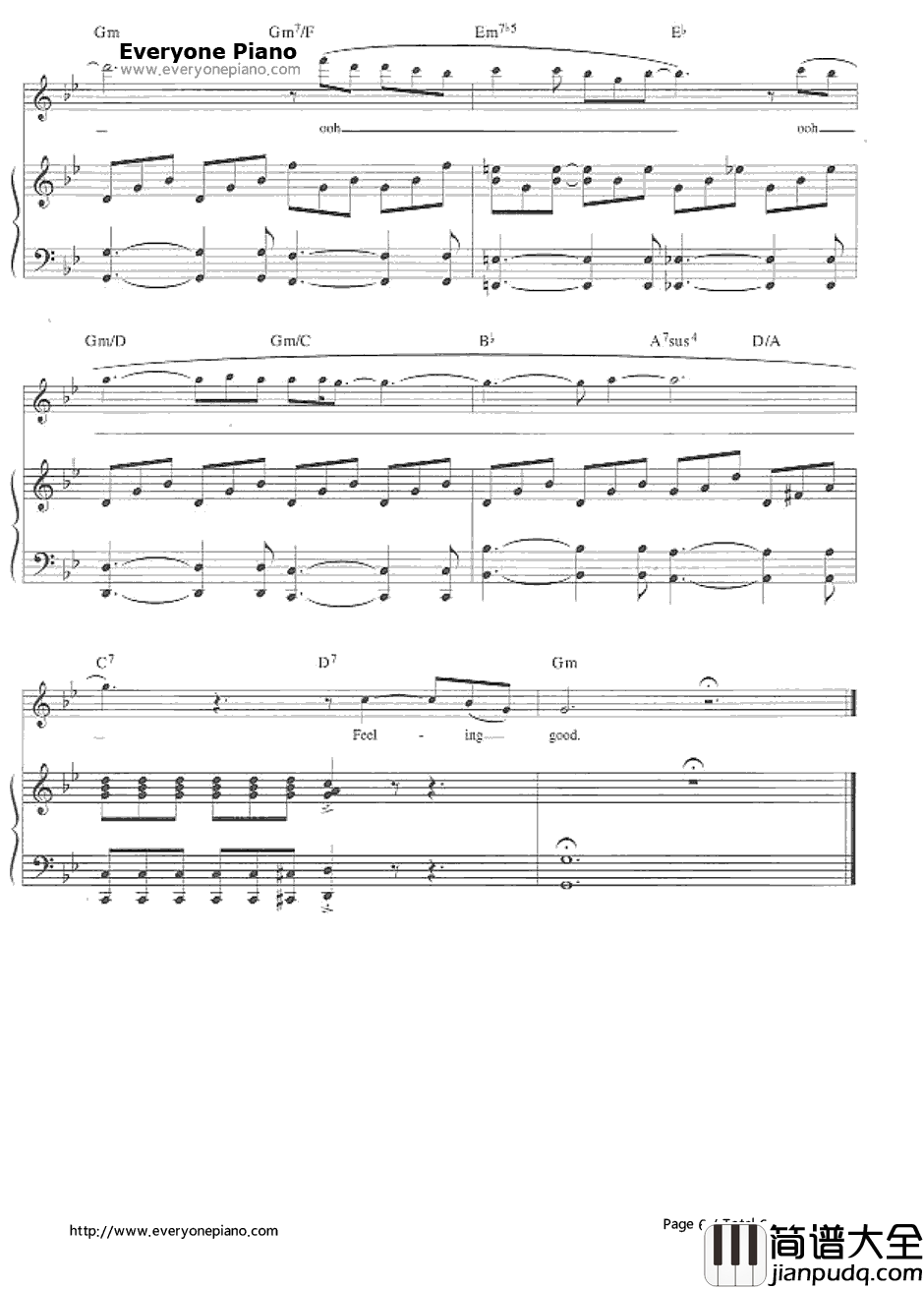 Feeling_Good钢琴谱_Muse