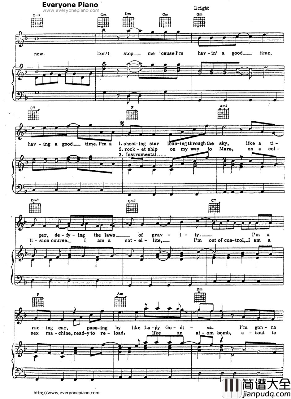 Don't_Stop_Me_Now钢琴谱_Queen