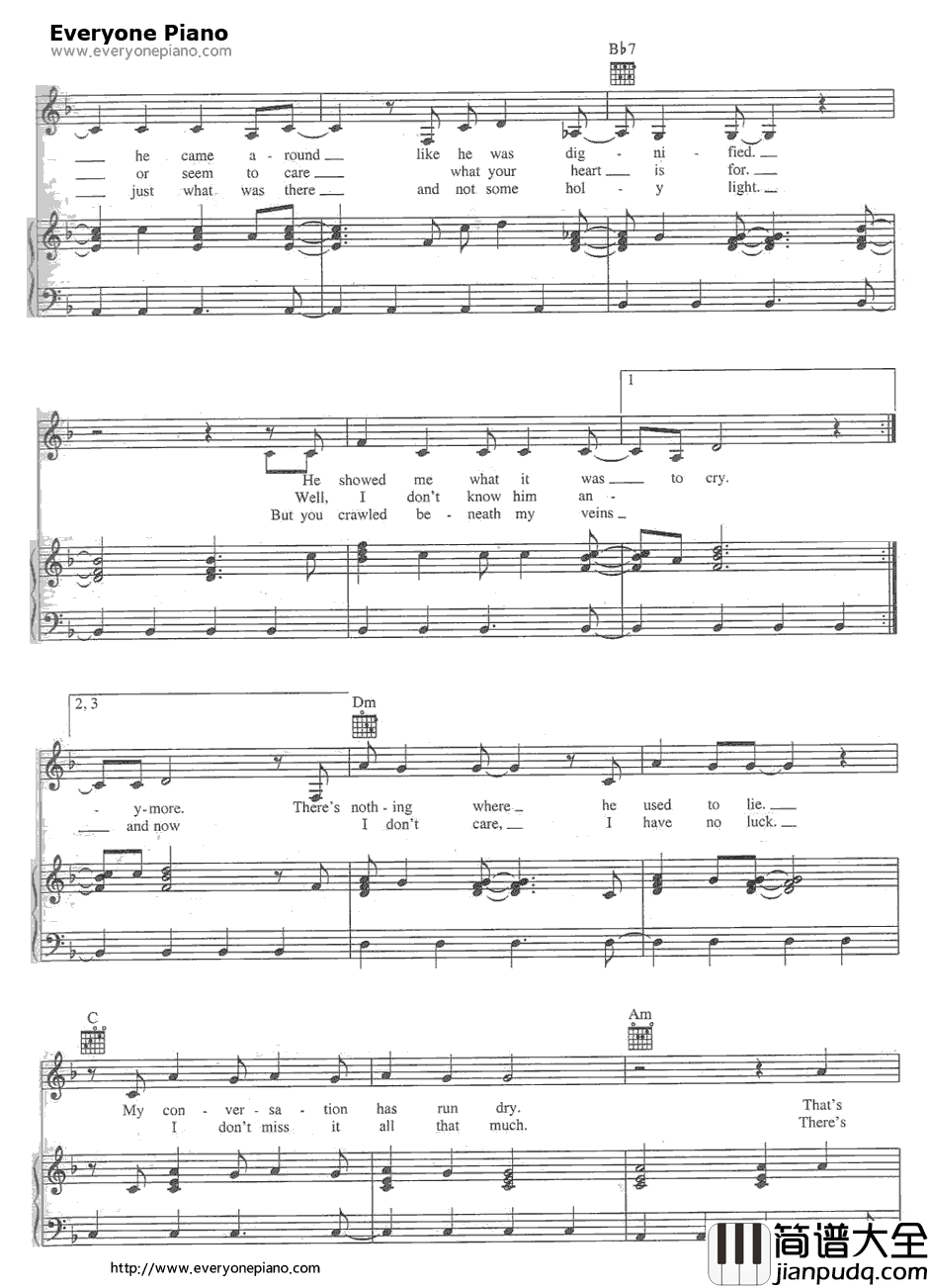 Torn钢琴谱_NatalieImbruglia