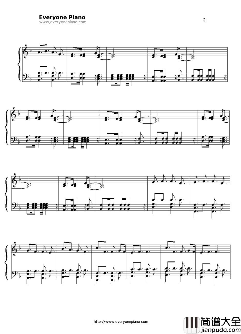 Be_Your_Girl钢琴谱_河边千惠子_妖精的旋律ED