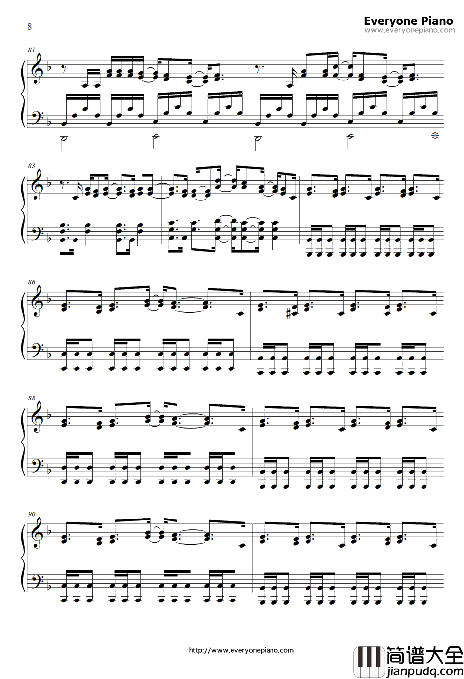 Core_Pride钢琴谱_UVERworld_青之驱魔师OP1