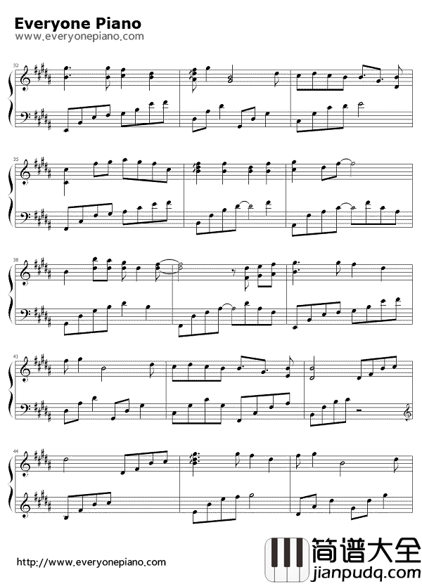 阳光总在风雨后钢琴谱__许美静