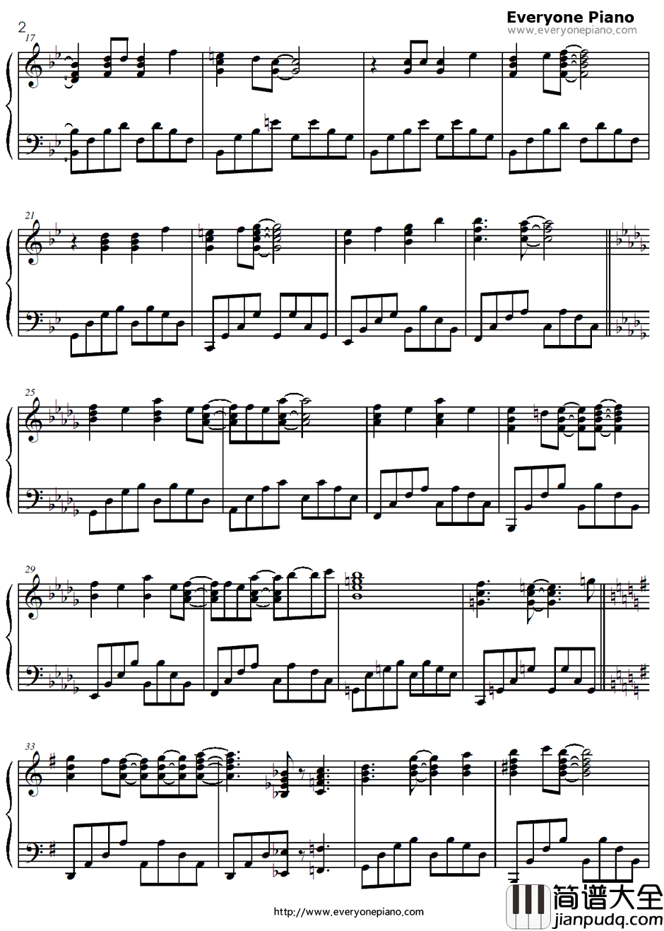 True_Blue钢琴谱_后藤沙绪里_天翔少女ED1