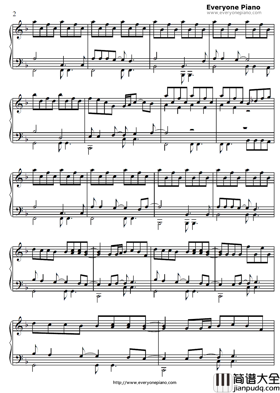 No_Surprises钢琴谱_Radiohead