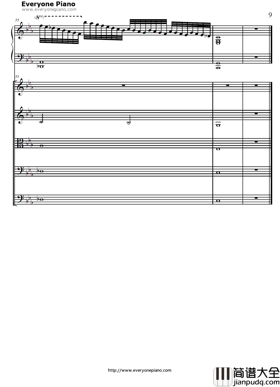 マリンスノー钢琴谱_斉藤恒芳_苍穹之战神－RightofLeftOST