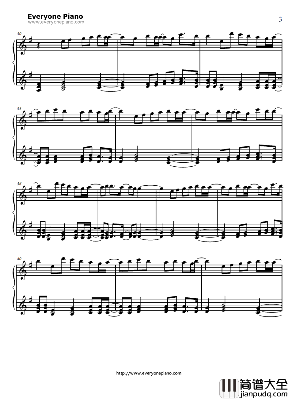 Starry_Heavens钢琴谱_dayaftertomorrow_仙乐传说主题曲