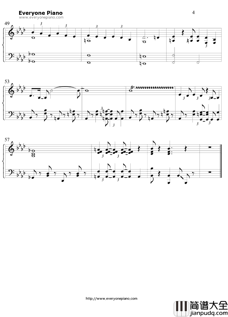 绝世美人钢琴谱_绝望少女们（野中蓝、井上麻里奈、小林优、新谷良子）_再见!绝望先生ED