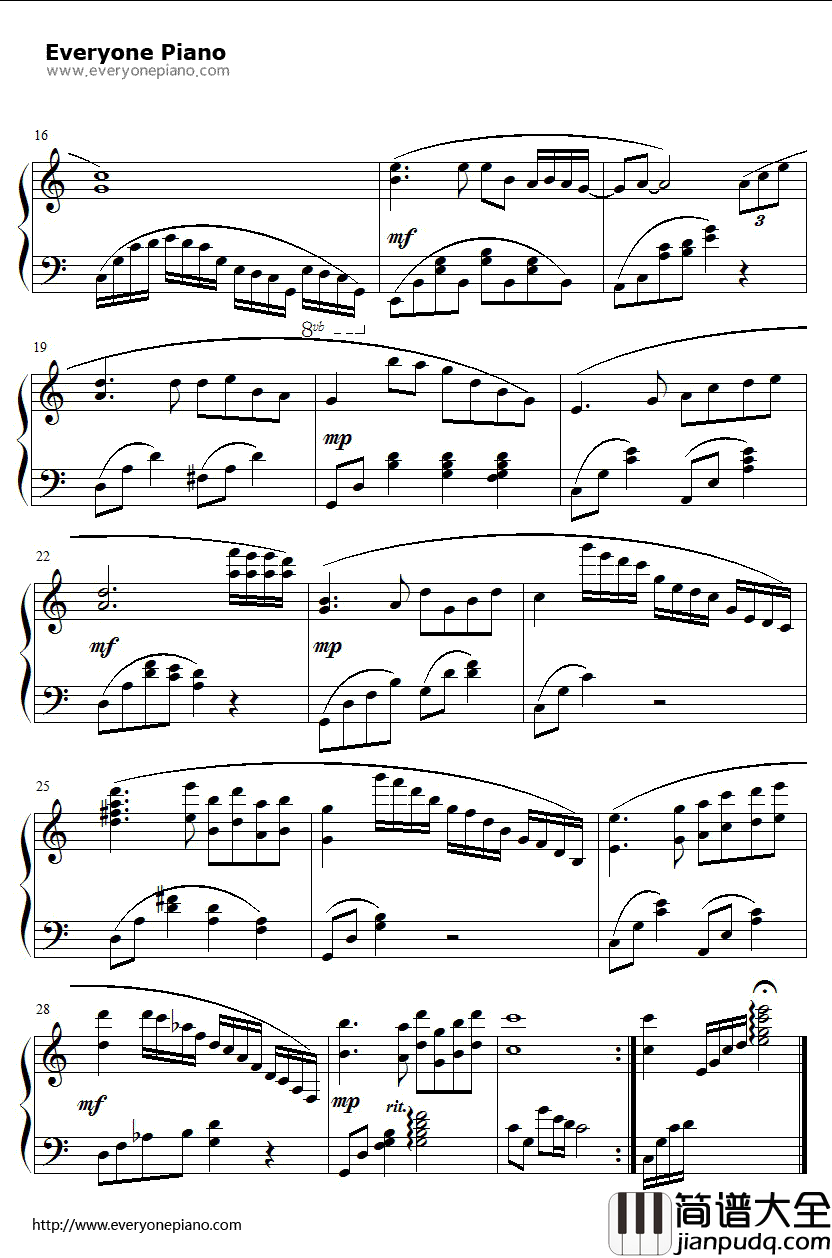 一帘幽梦钢琴谱_萧丽珠_