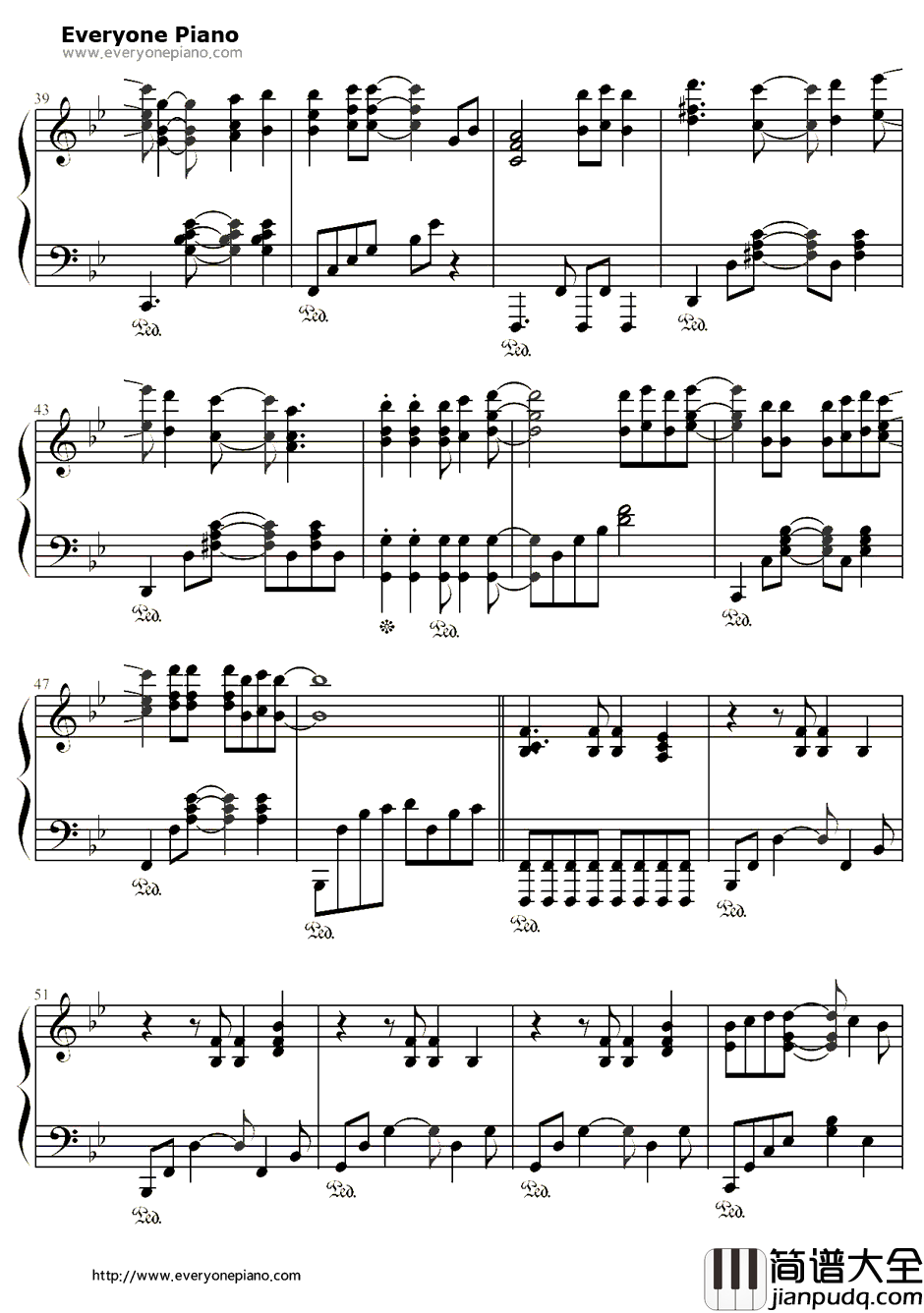 越来越钢琴谱_TheSeeya&孙浩俊