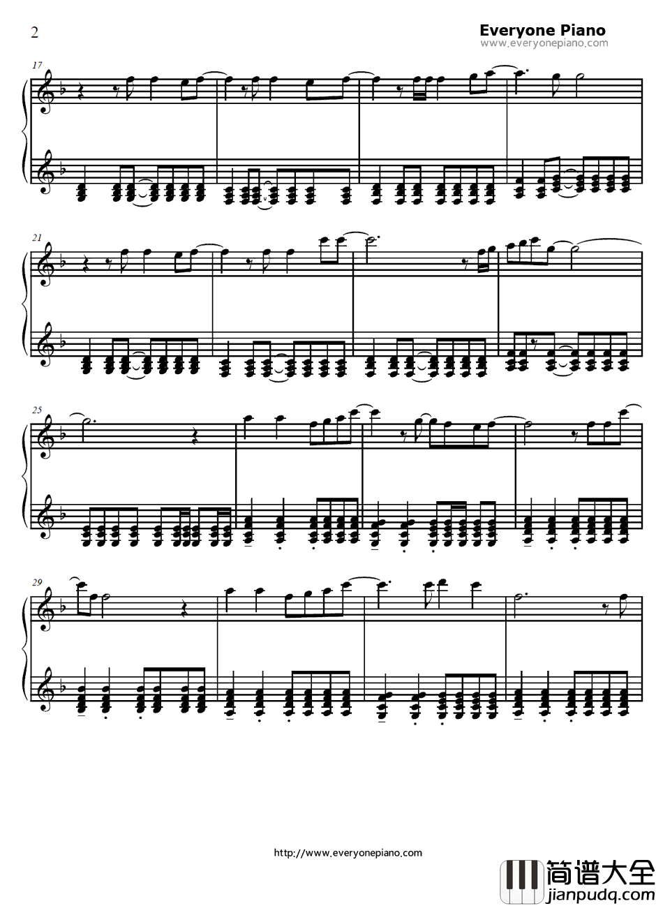 Tomorrow钢琴谱_下川美娜_全金属狂潮OP