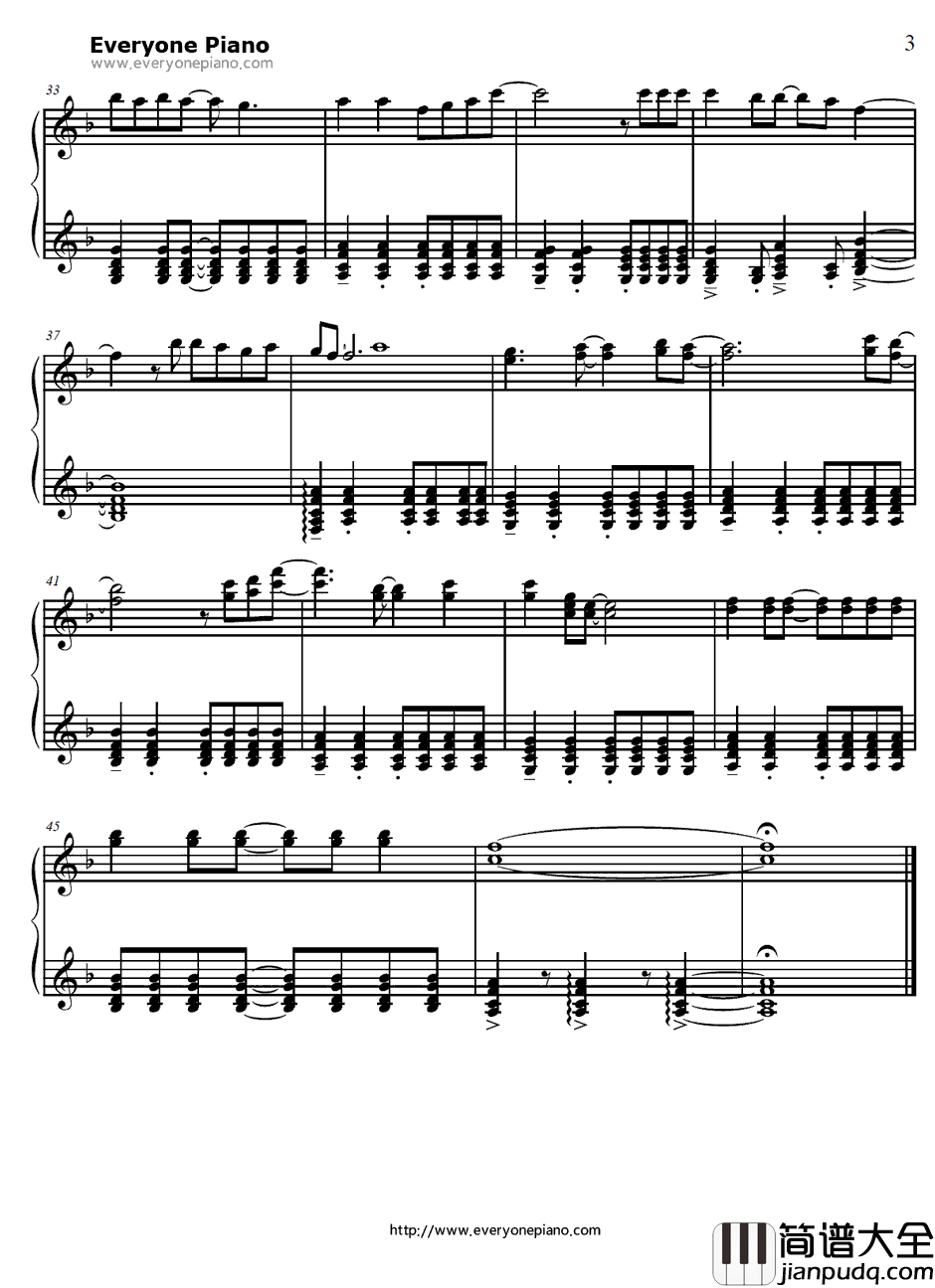 Tomorrow钢琴谱_下川美娜_全金属狂潮OP