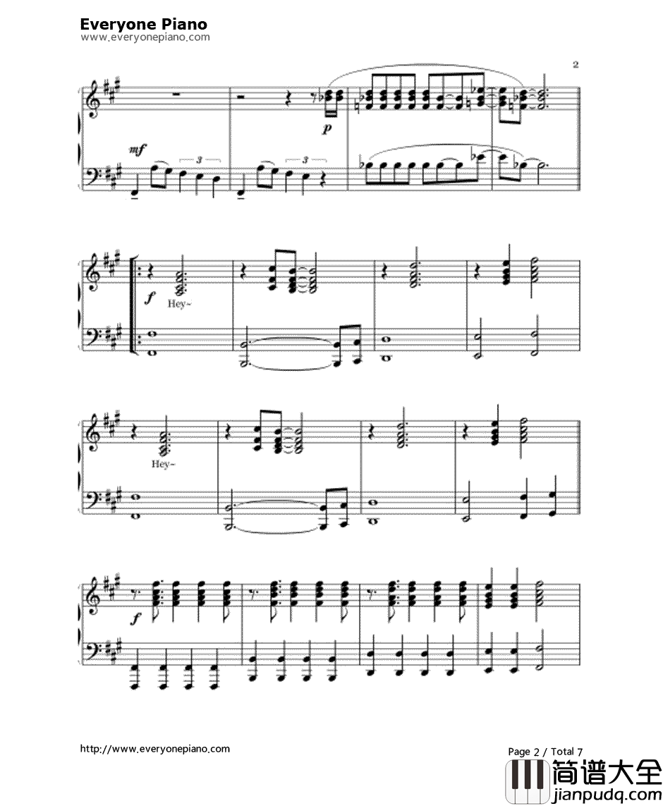 wolf（狼与美女）钢琴谱_EXO