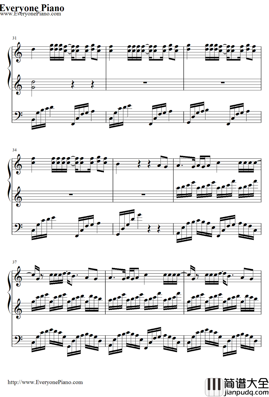 God_Is_a_Girl钢琴谱_GrooveCoverage